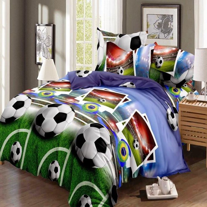

Постельное белье CottonTwill Футбол 3Д Высшая лига Двойной комплект