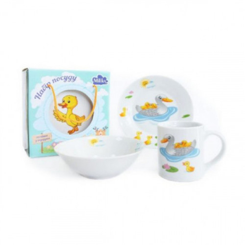 

Детский набор для завтрака Milika Duck Family M0690-3 3пр