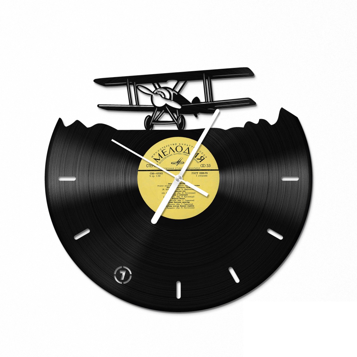 

Вініловий годинник Bear Kustom Arts Біплан Літачок 30 см