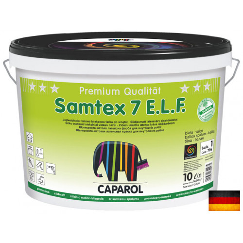 

Краска интерьерная латексная Caparol Samtex 7 E.L.F. B1 белая Германия