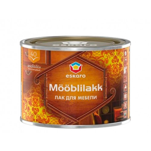 

Лак акриловый для мебели Eskaro Mooblilakk 40 TR прозрачный полуглянцевый