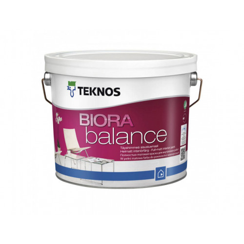 

Матовая акрилатная краска для сухих помещений Teknos Biora Balance База3