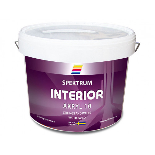 

Краска акриловая Spektrum Interior 10 полуглянцевая белая
