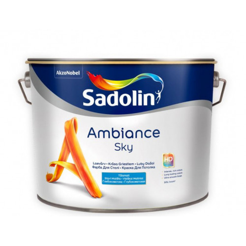 

Краска для потолка Sadolin Ambiance Sky белая глубокоматовая