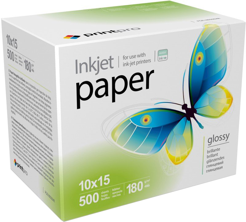  PrintPro глянцевая 180 г/м 10x15 см 500 л (PGE1805004R .