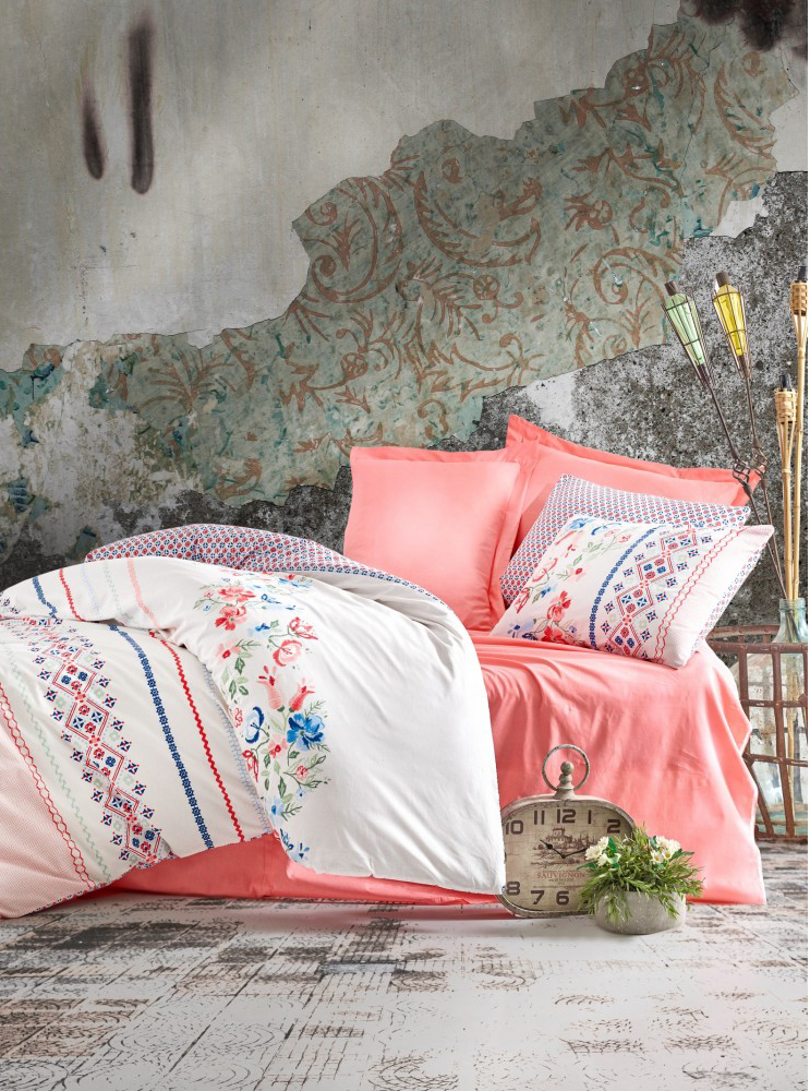 

Комплект постельного белья Cotton Box Mahidevran Pembe 160х220х2