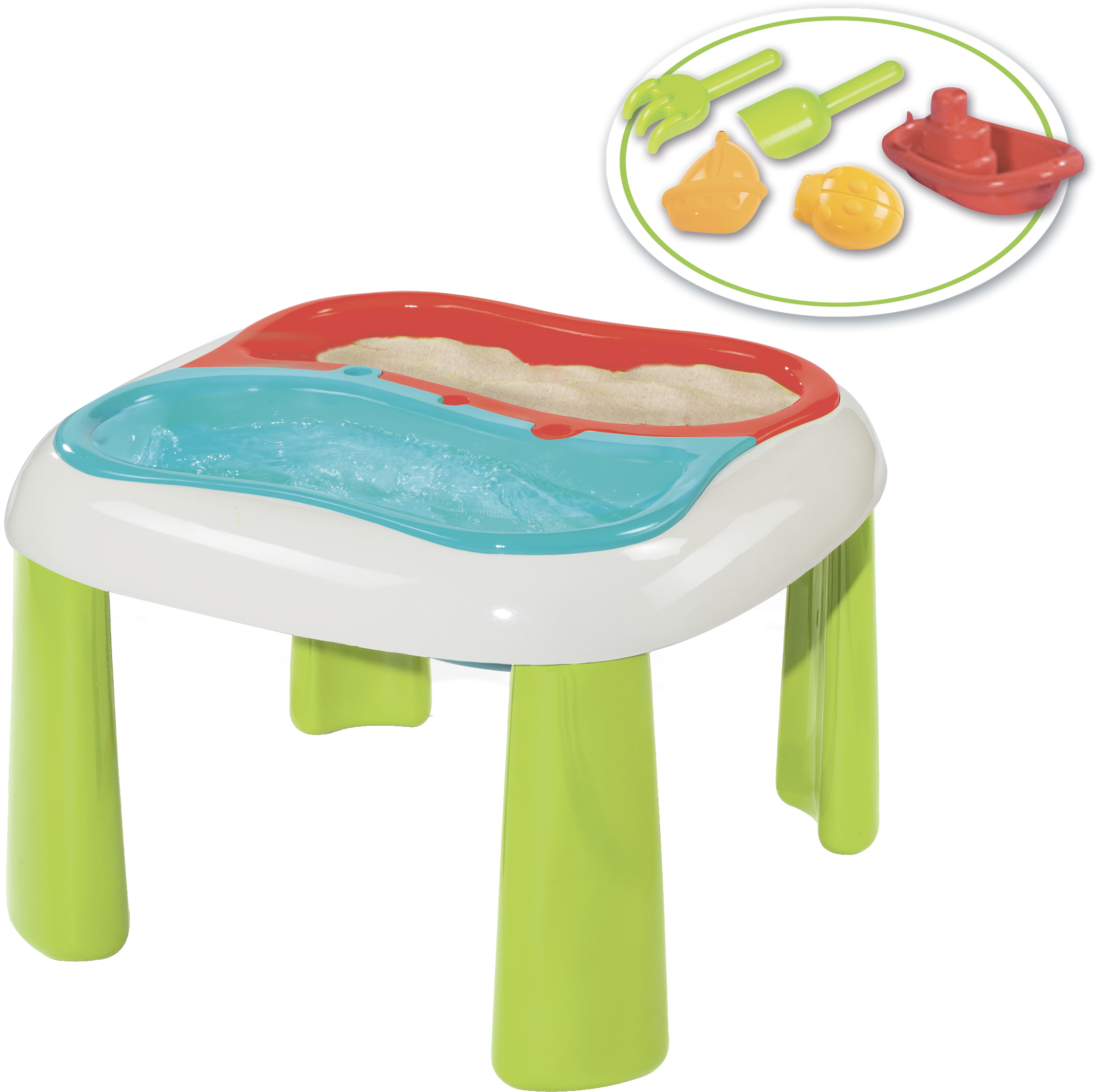 

Игровой стол Smoby Toys 2 в 1 для игры с песком и водой (840107) (3032168401075)