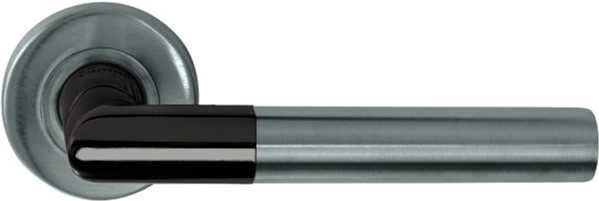 

Ручка дверная на розетке Condi Collection 103 PVD Черная матовая с хромом