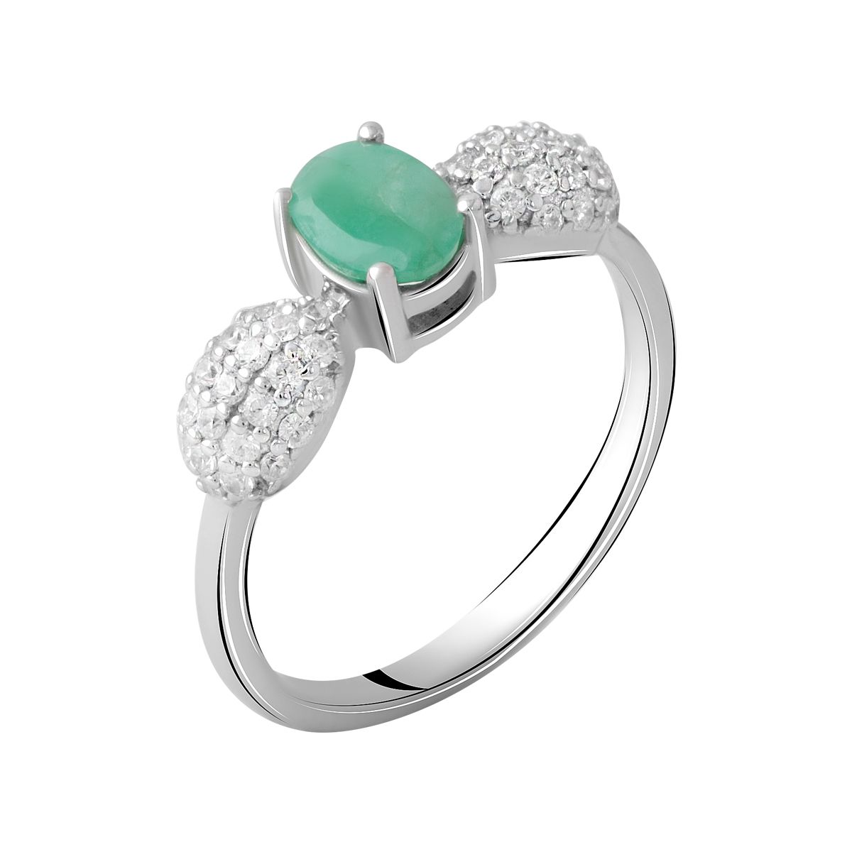 

Серебряное кольцо LAMIA с натуральным изумрудом 1.315ct 18 размер