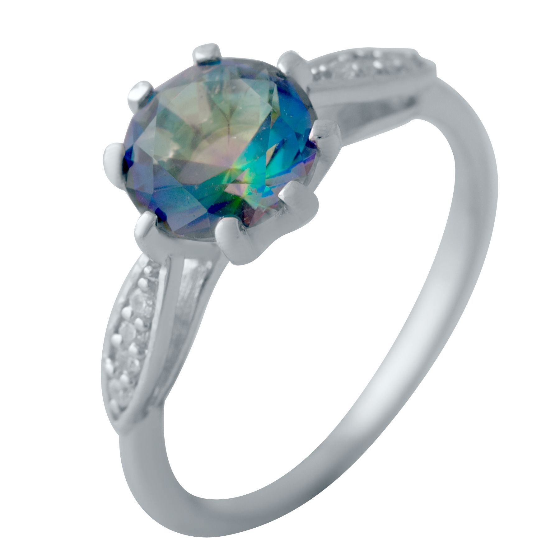 

Серебряное кольцо LAMIA с натуральным мистик топазом 1.5ct 18 размер