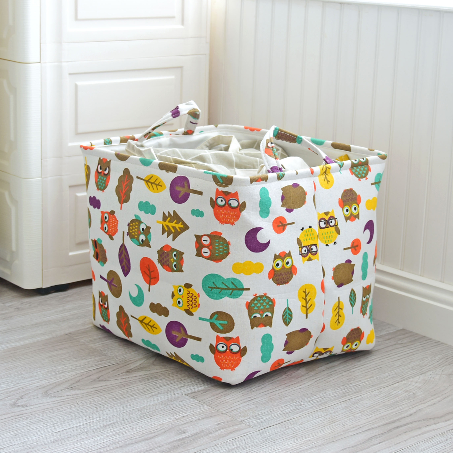 

Корзина для игрушек, белья, хранения Лесные совы Berni Home Коричневый (48536)