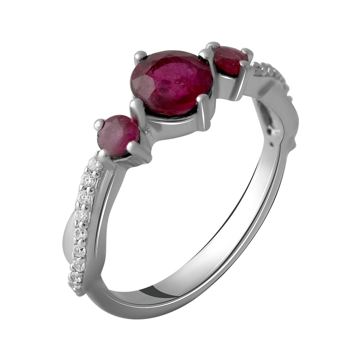 

Серебряное кольцо LAMIA с натуральным рубином 1.97ct 18 размер