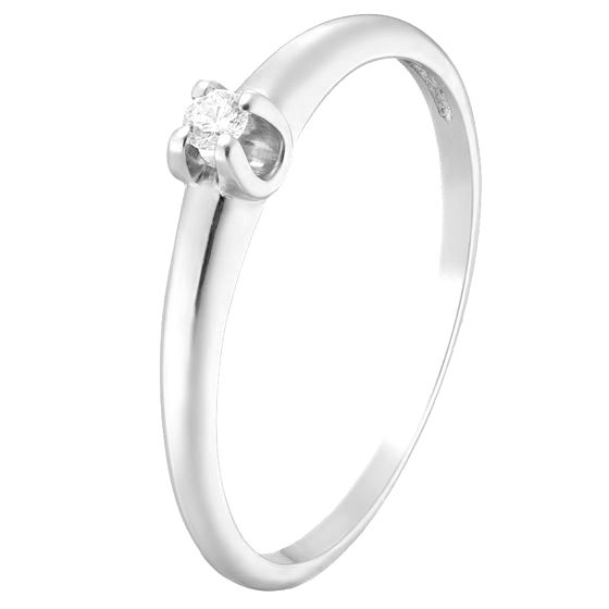 

Золотое кольцо LAMIA с натуральными бриллиантом 0.08ct 17.5 размер