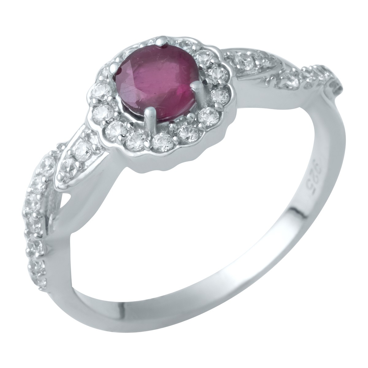 

Серебряное кольцо LAMIA с натуральным рубином 18.5 размер