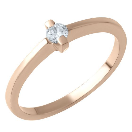 

Золотое кольцо LAMIA с натуральными бриллиантом 0.07ct 18 размер