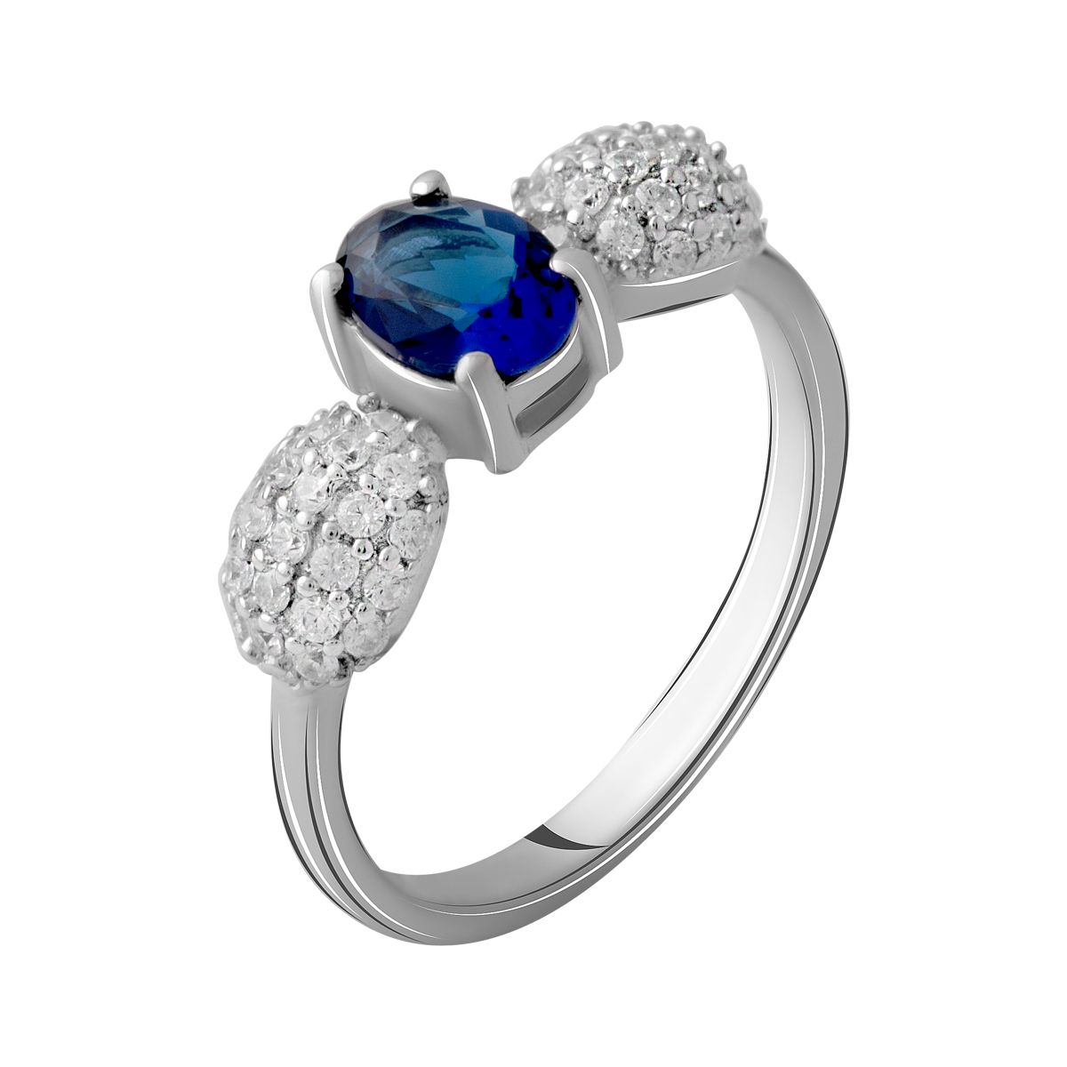

Серебряное кольцо LAMIA с сапфиром nano 1.228ct 17 размер