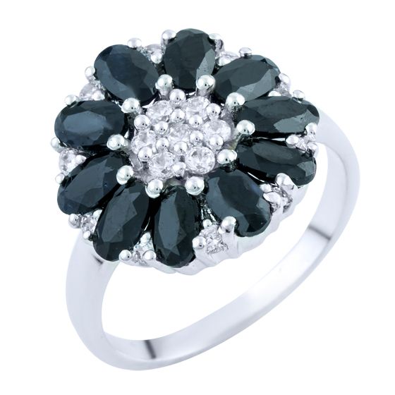 

Серебряное кольцо LAMIA с натуральным сапфиром 4.23ct 17 размер