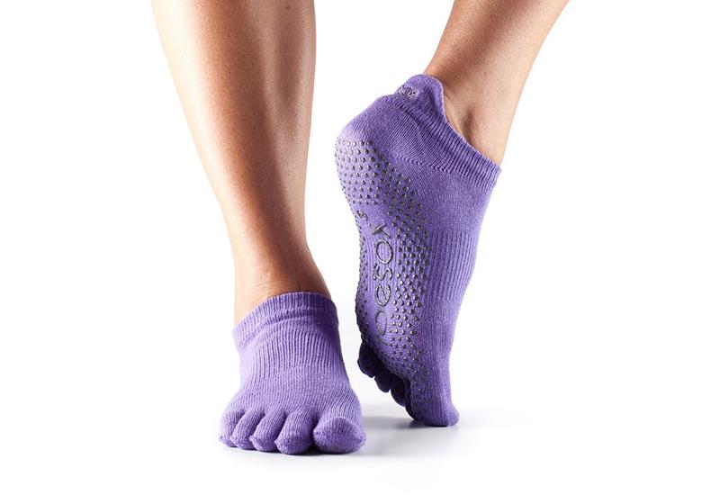 

Носки для йоги ToeSox Full Toe Low Lise Grip Light Purple M (39-42.5)