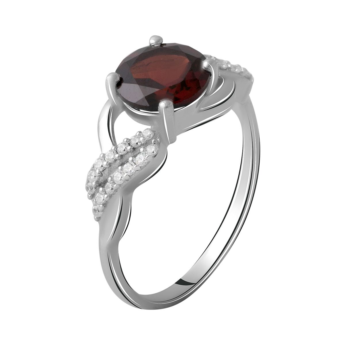 

Серебряное кольцо LAMIA с натуральным гранатом 2.296ct 17 размер