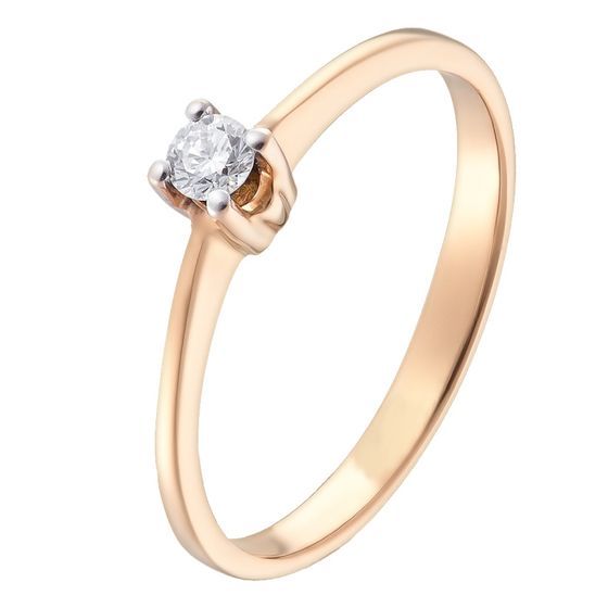 

Золотое кольцо LAMIA с натуральными бриллиантом 0.08ct 18 размер