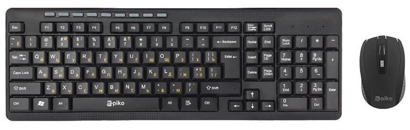 

Комплект (клавиатура, мышь) беспроводной Piko KMX-013 Black (1283126467080)