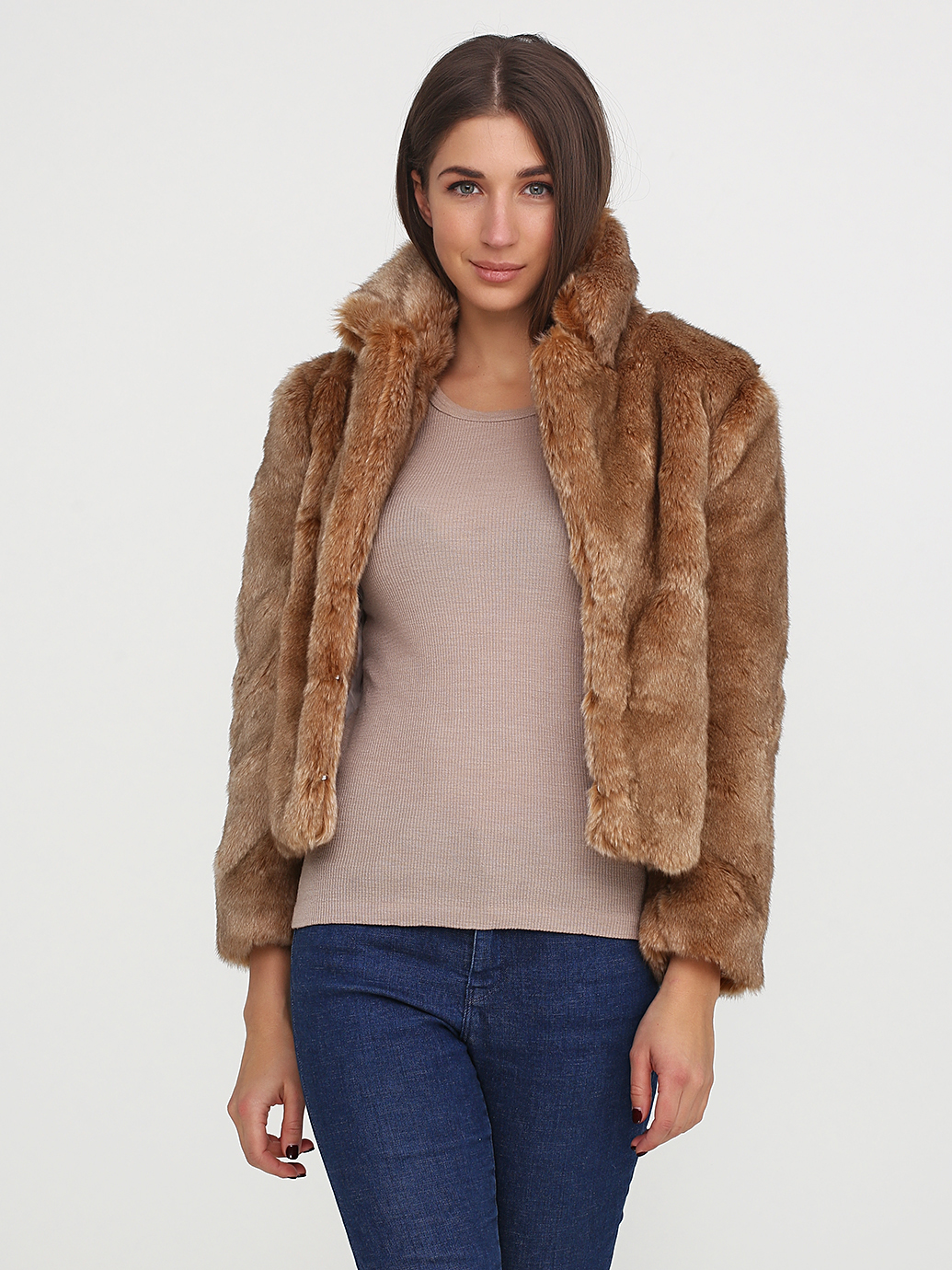

Полушубок H&M 5291746 32 Камелевый