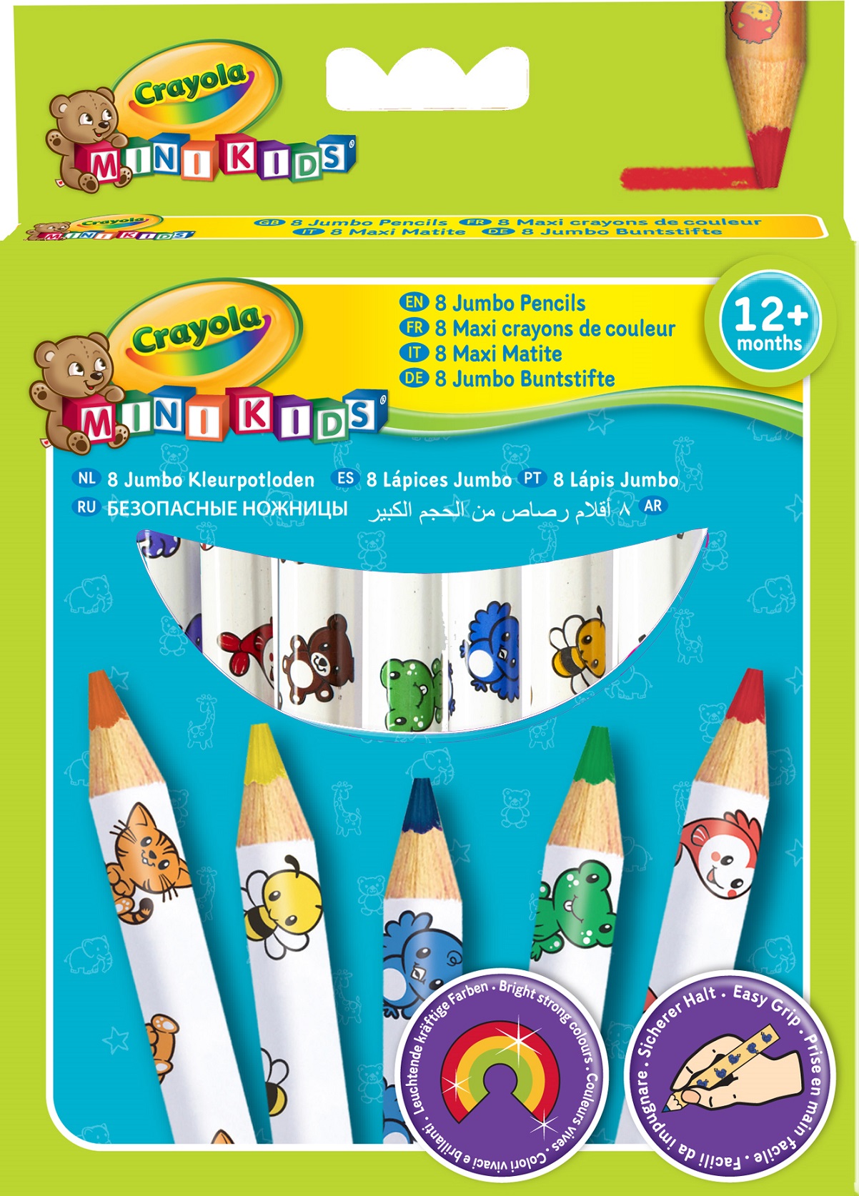 

Цветные карандаши для малышей (8 шт), Mini Kids, Crayola (12-694)