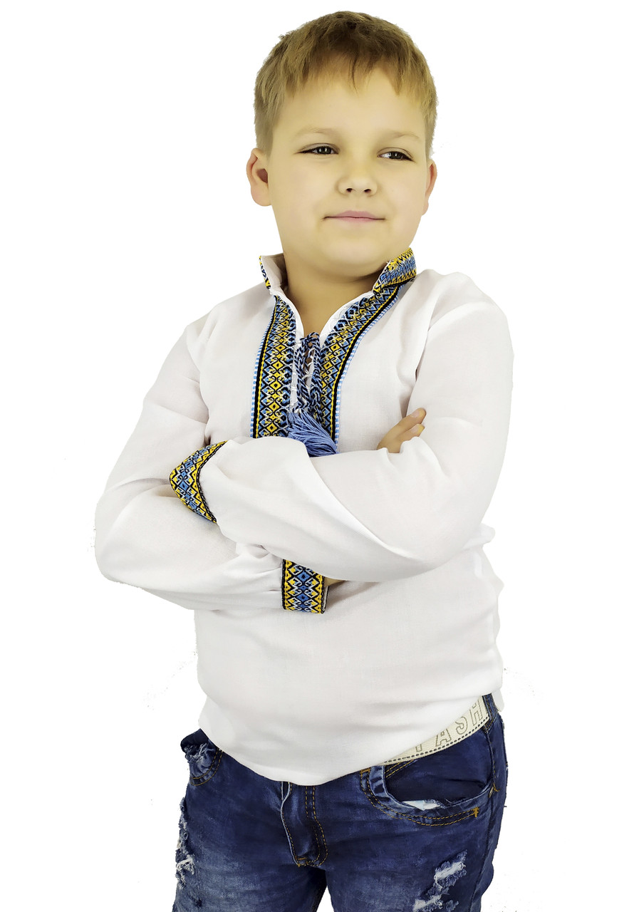 

Вишиванка для хлопчика НОКО "Максимко" Біла 92 07011-1-92