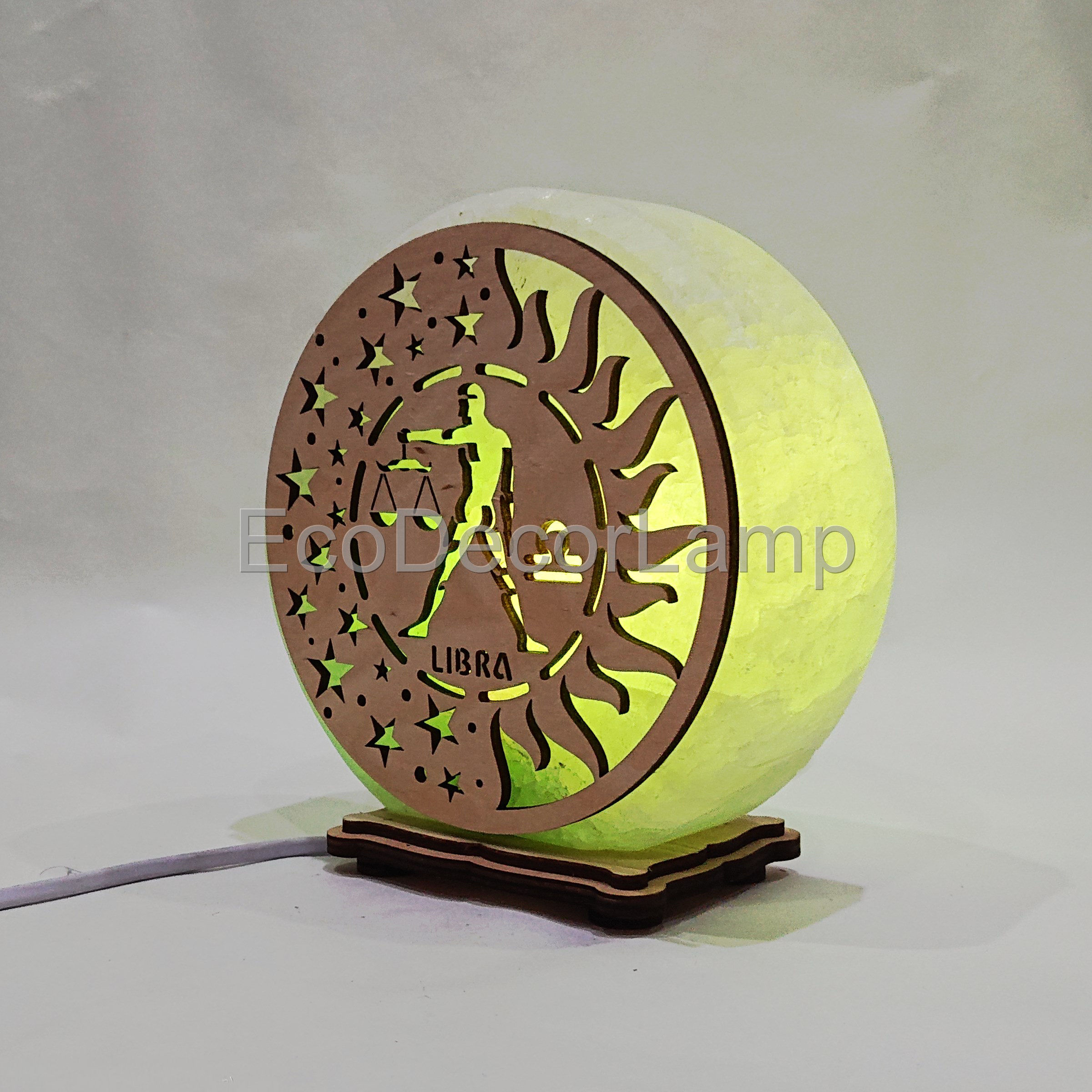 

Соляная лампа EcoDecorLamp "Весы" зелёный