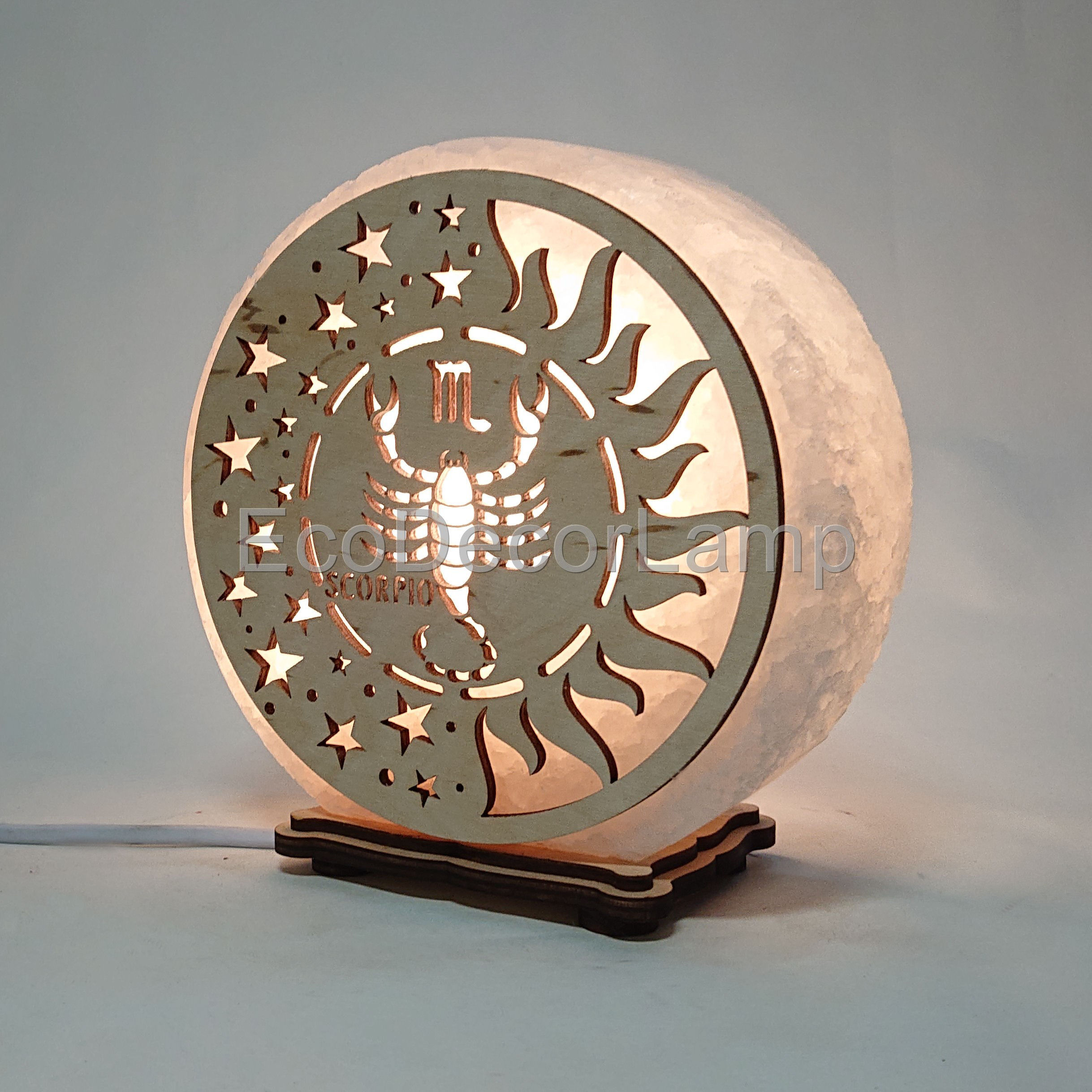 

Соляная лампа EcoDecorLamp "Скорпион" жёлтый