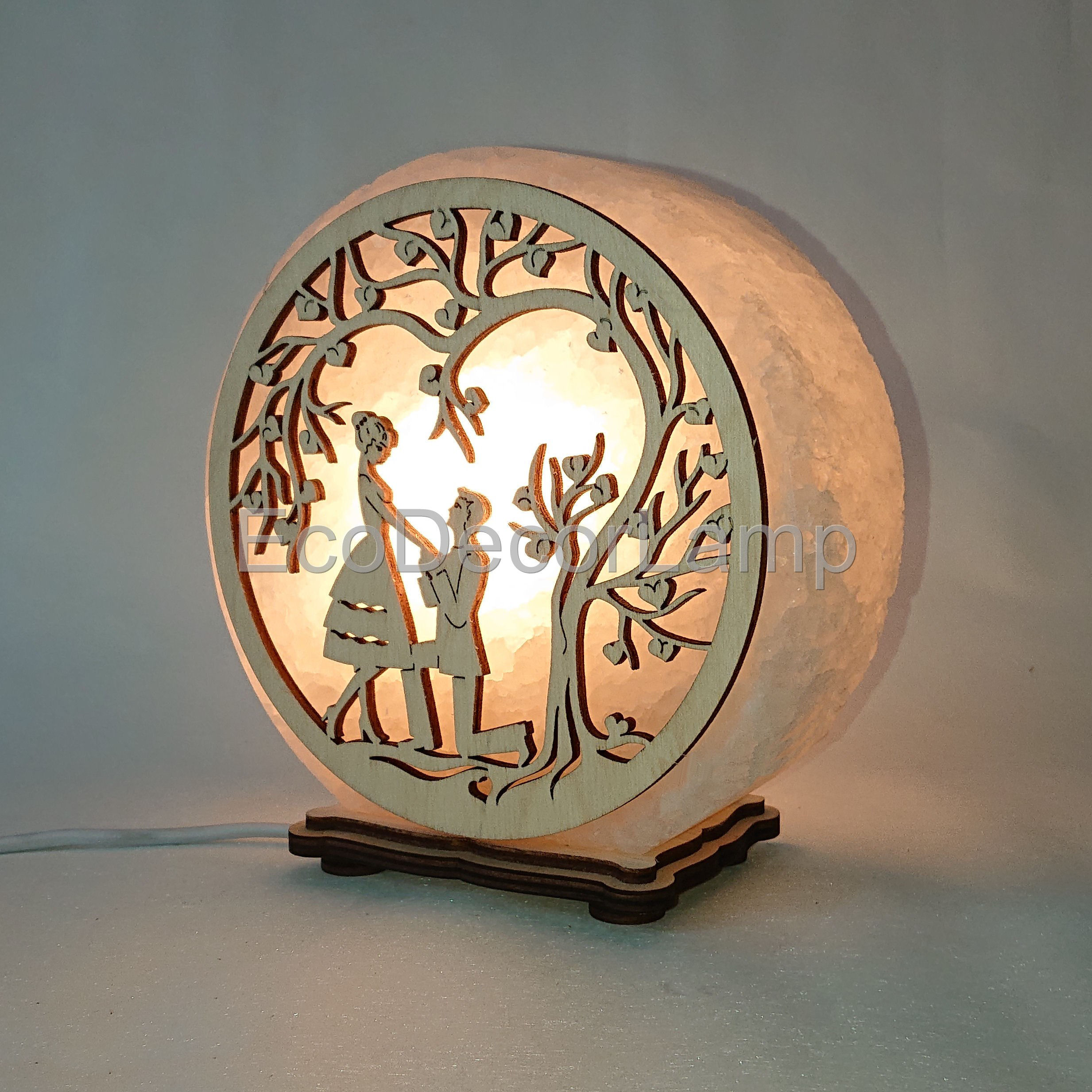 

Соляная лампа EcoDecorLamp круглый Жирафы жёлтый