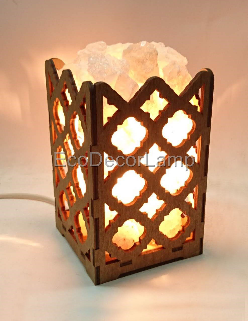 

Соляная лампа EcoDecorLamp Камин с кристаллами соли Ромбы