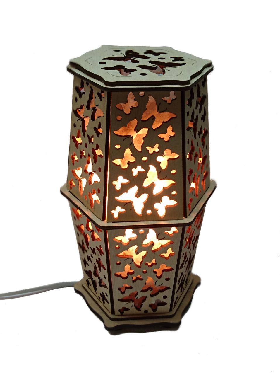 

Соляной светильник EcoDecorLamp шестигранный Бабочки