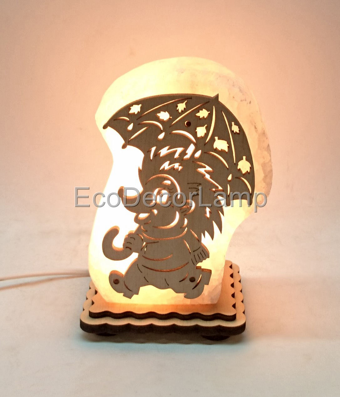 

Соляной светильник EcoDecorLamp Ёж с зонтом