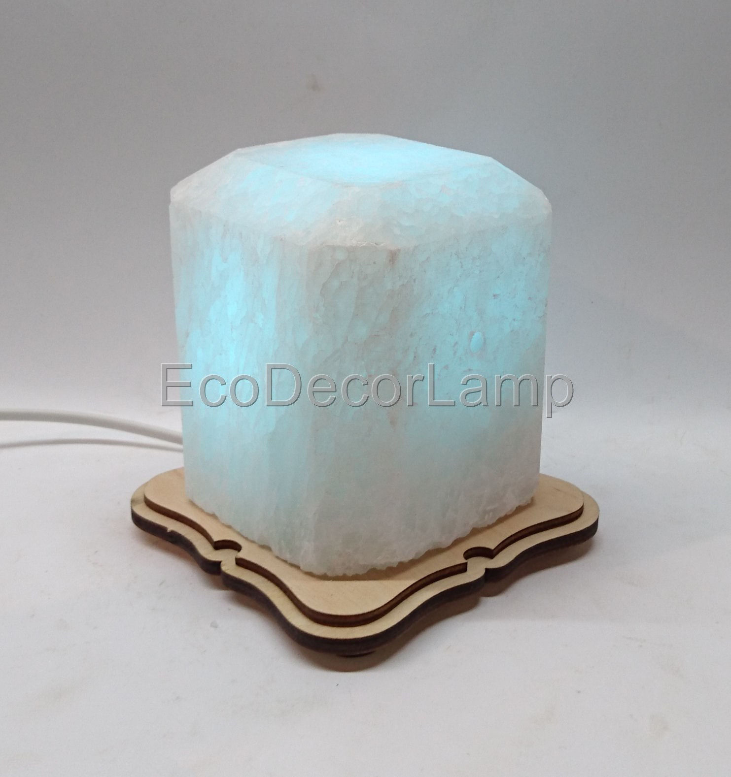 

Соляная лампа EcoDecorLamp Восьмигранник маленький синий