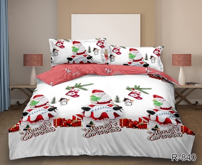 

Комплектпостельного белья с компаньоном ТМ TAG Семейный Ренфорс хлопок Merry Christmas R840