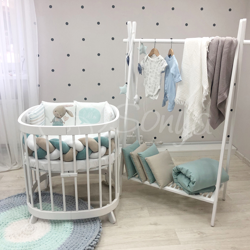 

Постельный комплект в овальную кроватку без балдахина (6 пр.) Art Design Ку-ку