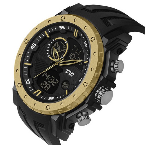 

Мужские наручные часы Sanda 6012 Black-Gold