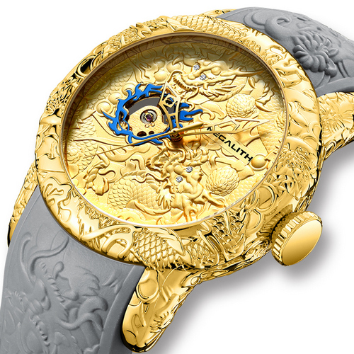 

Мужские наручные часы Megalith 8041MA Gold-Gray Dragon Sculpture