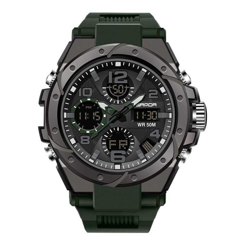 

Мужские наручные часы Sanda 6008 Green-Black