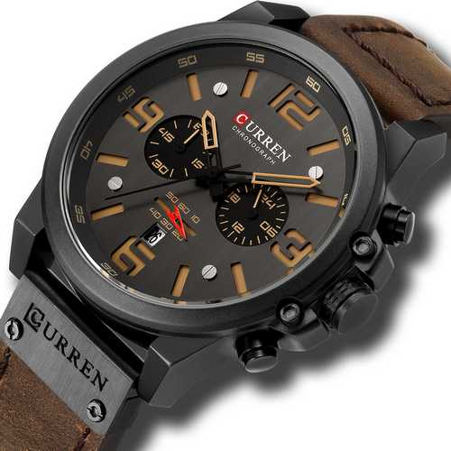

Мужские наручные часы Curren 8314 Black-Brown