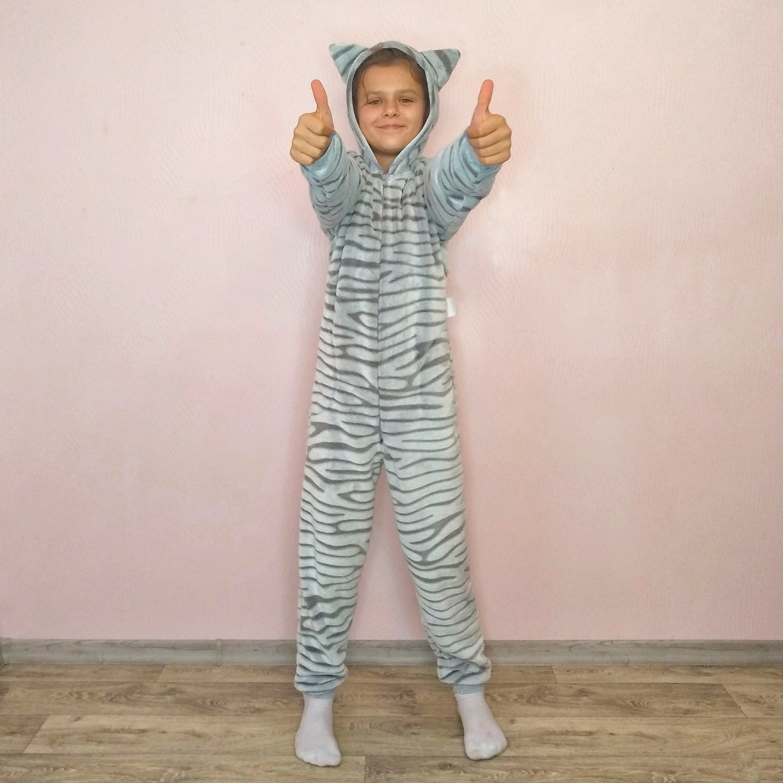 

Кигуруми для детей Котёнок Шиншилла Укртрикотаж