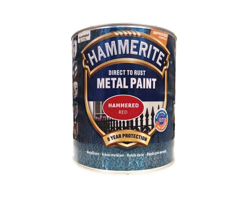 

Эмаль синтетическая HAMMERITE "МОЛОТКОВАЯ" антикоррозионная, красная, 0,75л