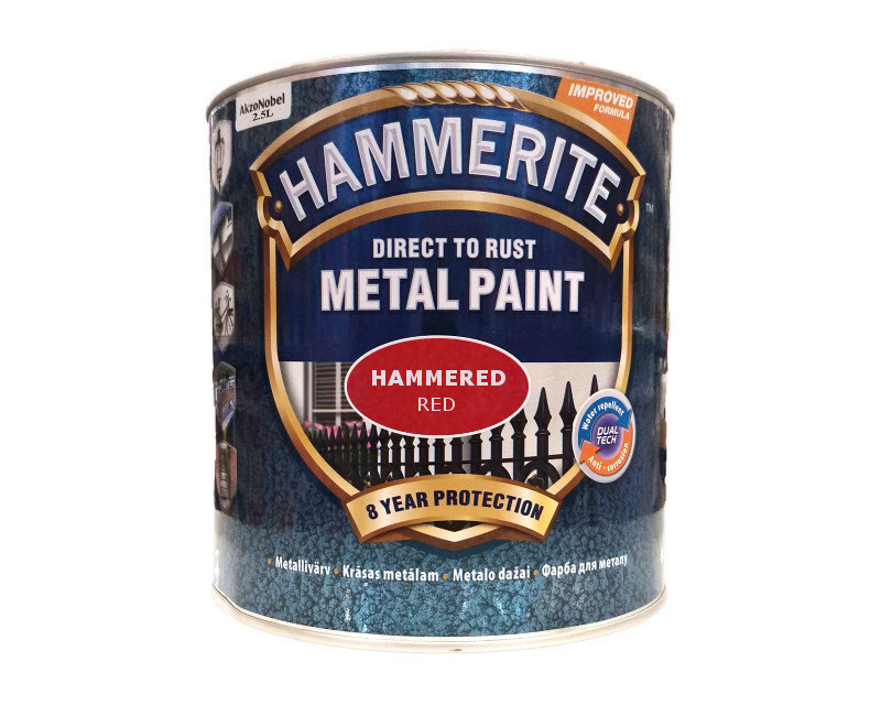

Эмаль синтетическая HAMMERITE "МОЛОТКОВАЯ" антикоррозионная, красная, 2,5л