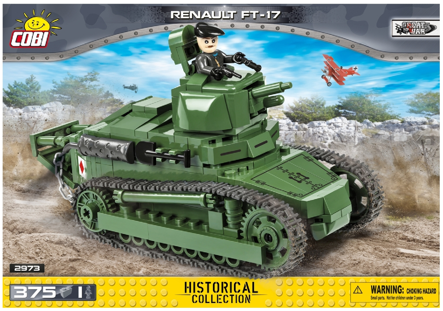 

Конструктор COBI Танк Рено ФТ-17 375 деталей (COBI-2973) (5902251029739)