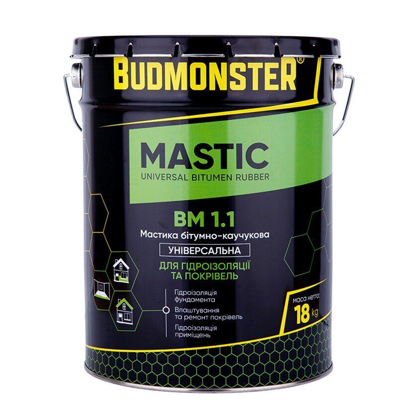 

Мастика битумно-каучуковая универсальная BudMonster, 18 кг (85224)