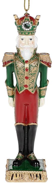 

Декоративная фигурка-подвеска Щелкунчик Red-Green 4.9х4.1х15.9см Bona DP69122