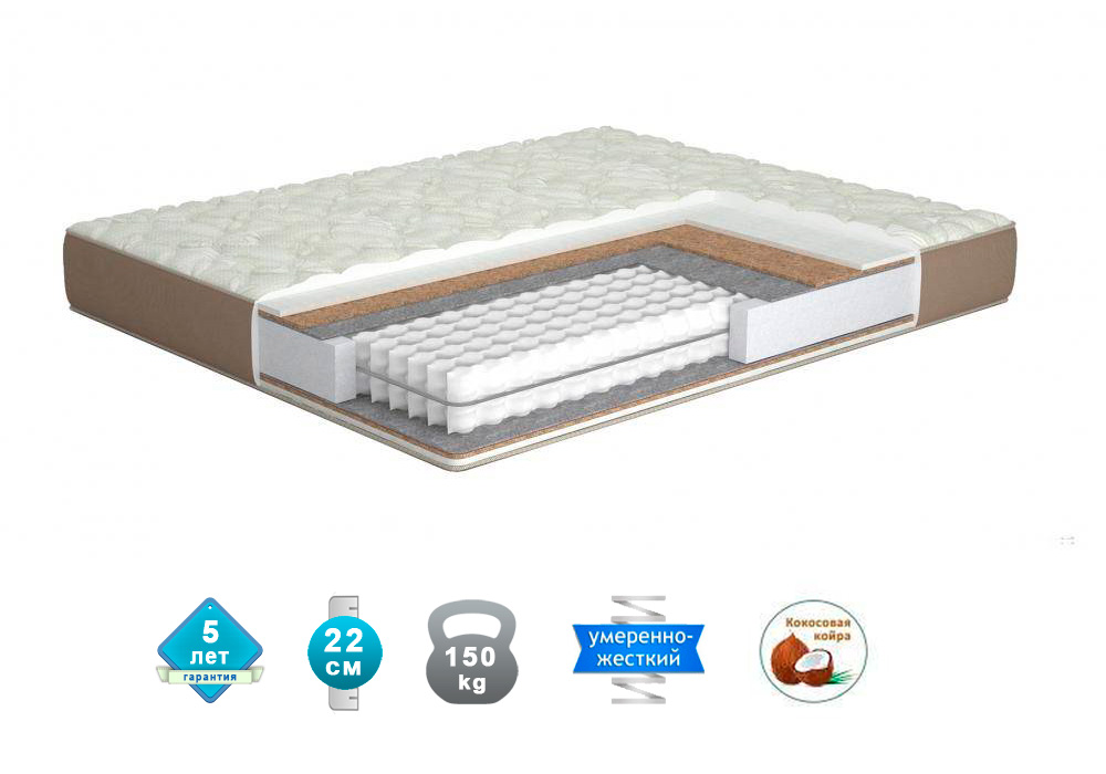 

Матрас ортопедический Matroluxe Мокко Pocket Spring 70x190 см