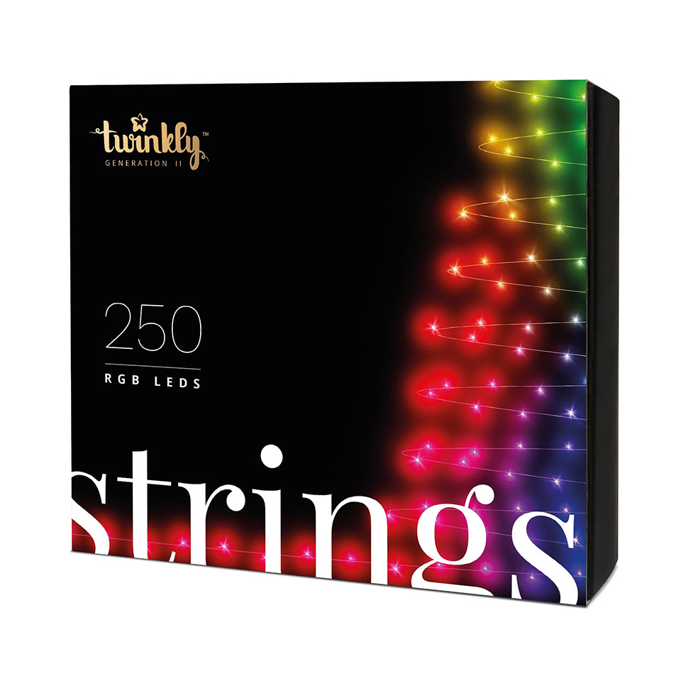 

Smart LED Гирлянда Twinkly Strings RGB BT+WiFi кабель чёрный (20 м, 250 ламп)