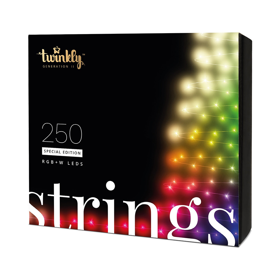 

Smart LED Гирлянда Twinkly Strings RGBW BT+WiFi кабель чёрный (20 м, 250 ламп)